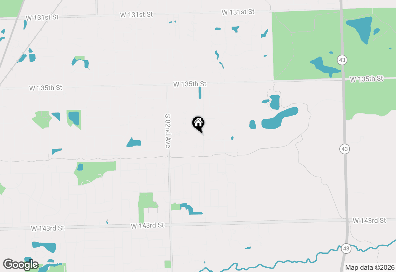Map of 13800 S 80th Avenue, Orland Park, IL 60462
