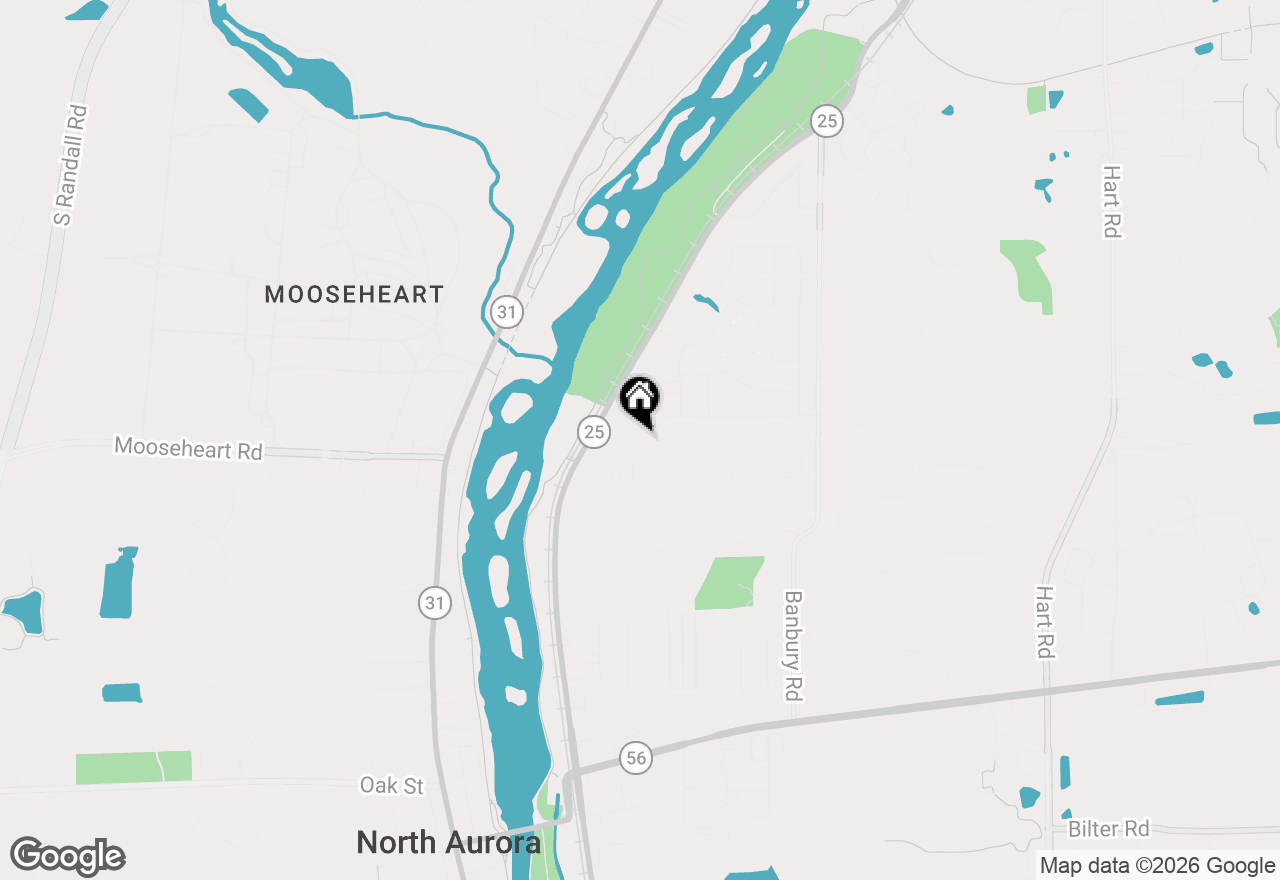 Map of 217 Ridge Road, North Aurora, IL 60542