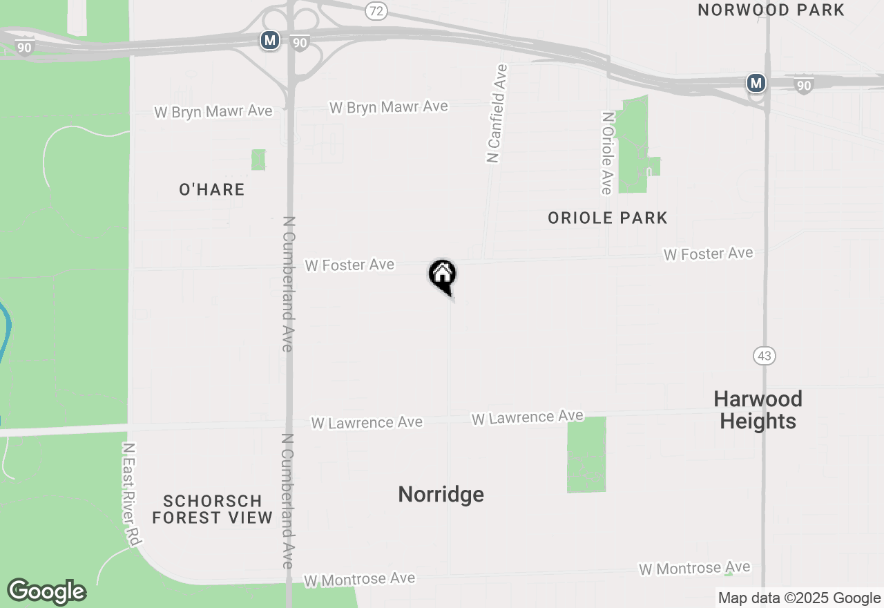 Map of 5112 N Canfield Avenue, Norridge, IL 60706