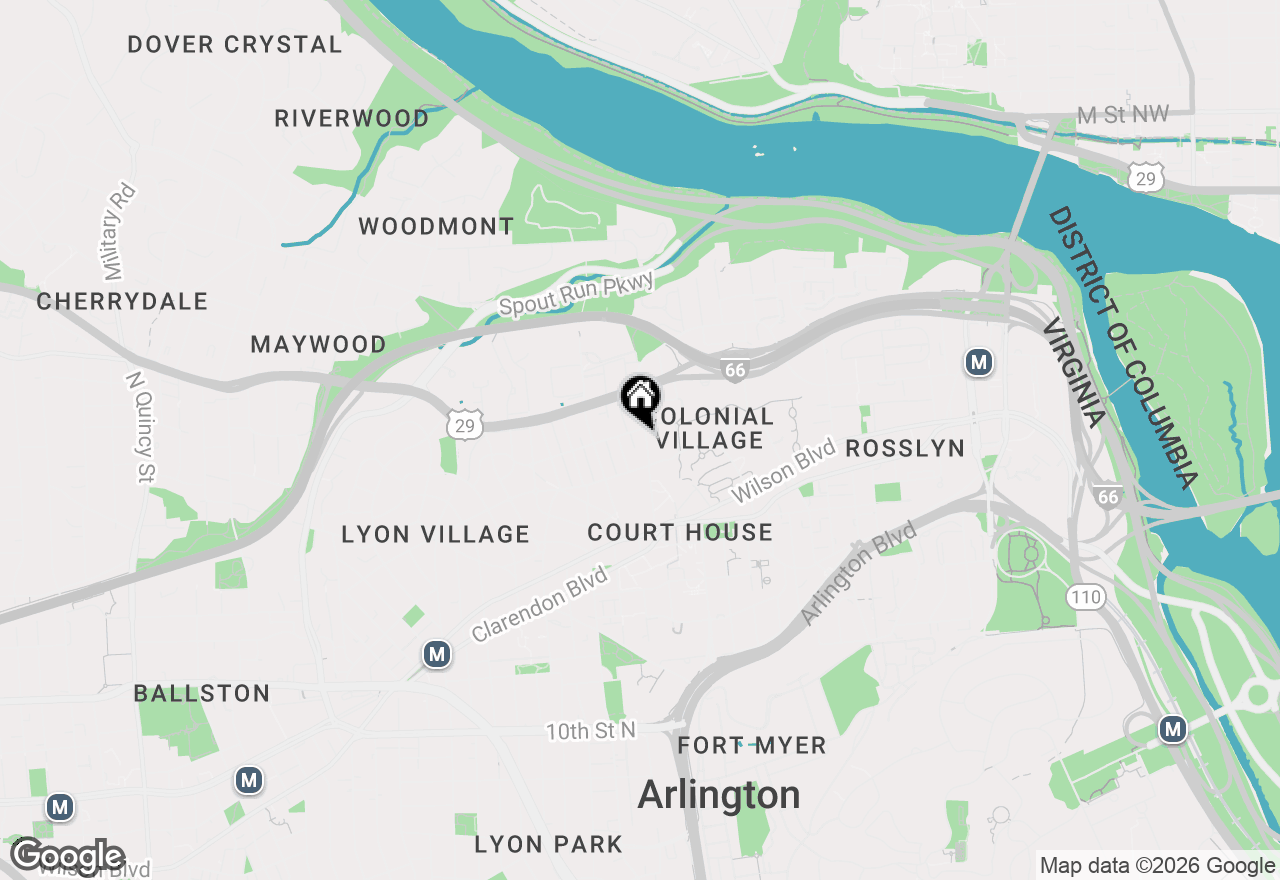 Map of 1726 N Veitch Street, Arlington, VA 22201