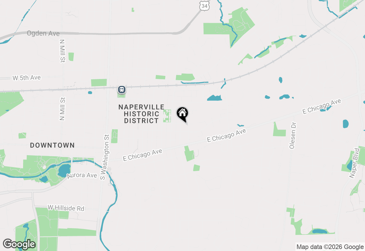 Map of 26 N Julian Street, Naperville, IL 60540