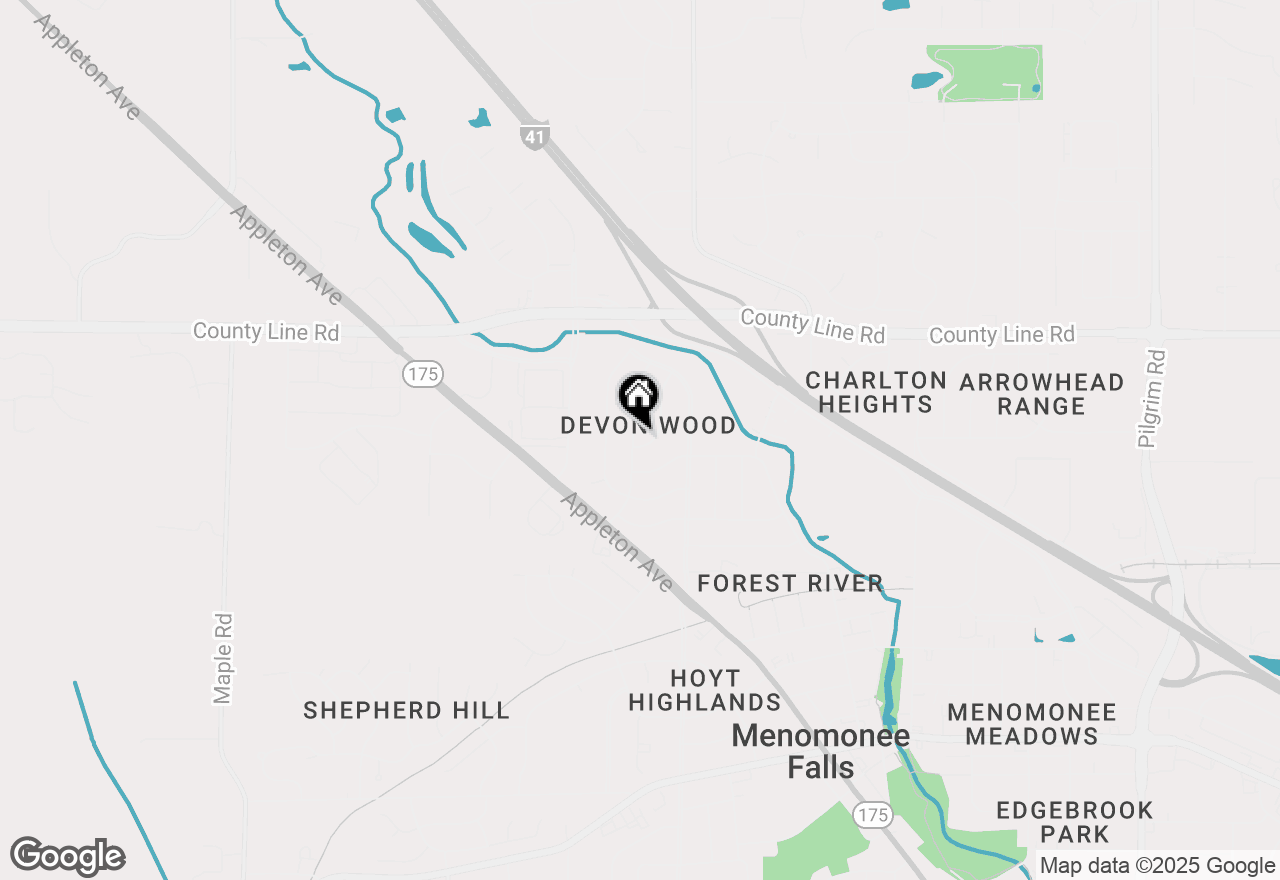 Map of N94W17370 Erika Rd, Menomonee Falls, WI 53051