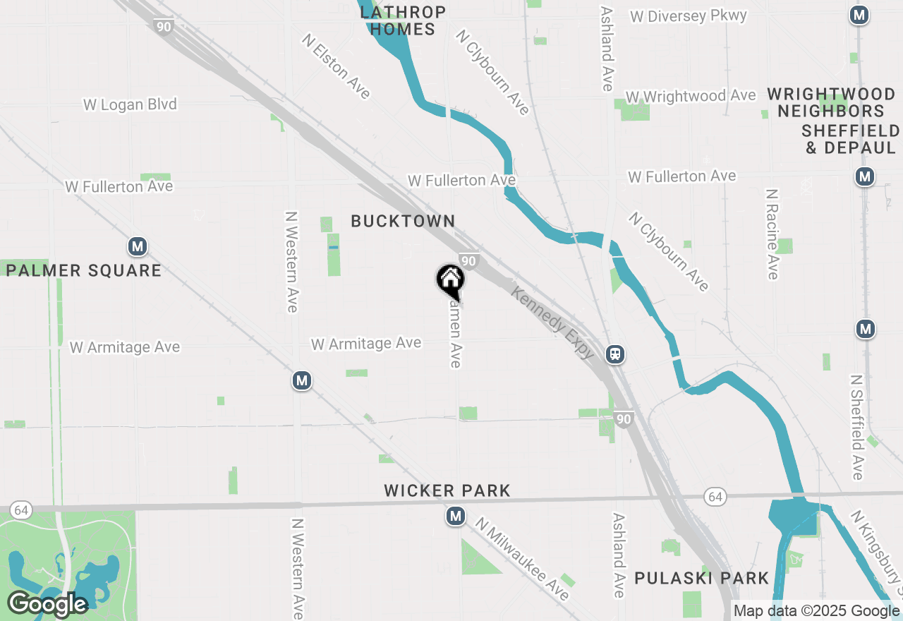 Map of 2048 N Damen Avenue #3W, Chicago, IL 60647