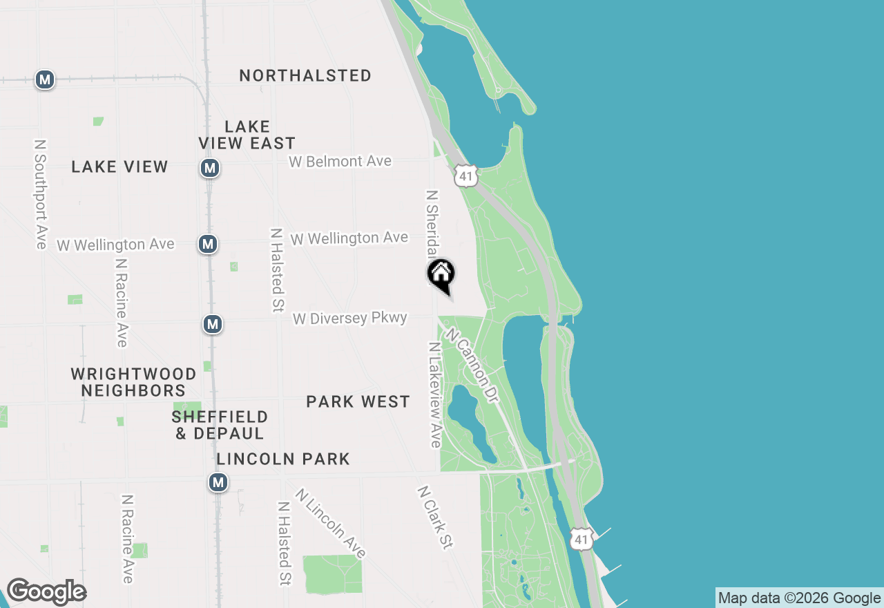 Map of 340 W Diversey Parkway #415, Chicago, IL 60657