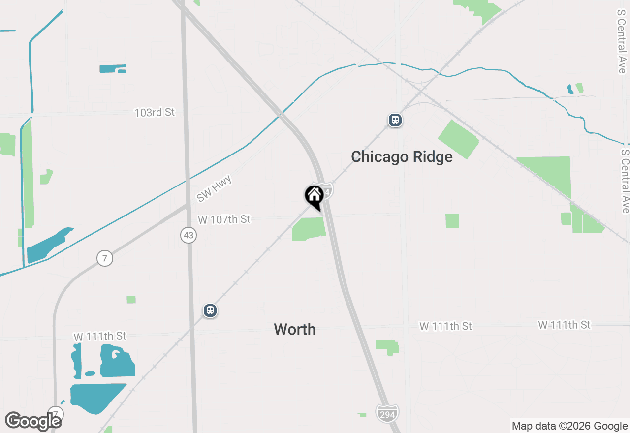 Map of 6708 W 107th Street #3C, Chicago Ridge, IL 60415