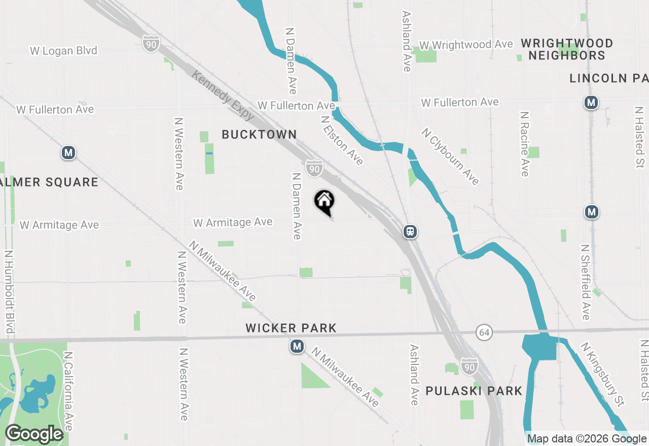 Map of 1901 W Armitage Avenue #1E, Chicago, IL 60622