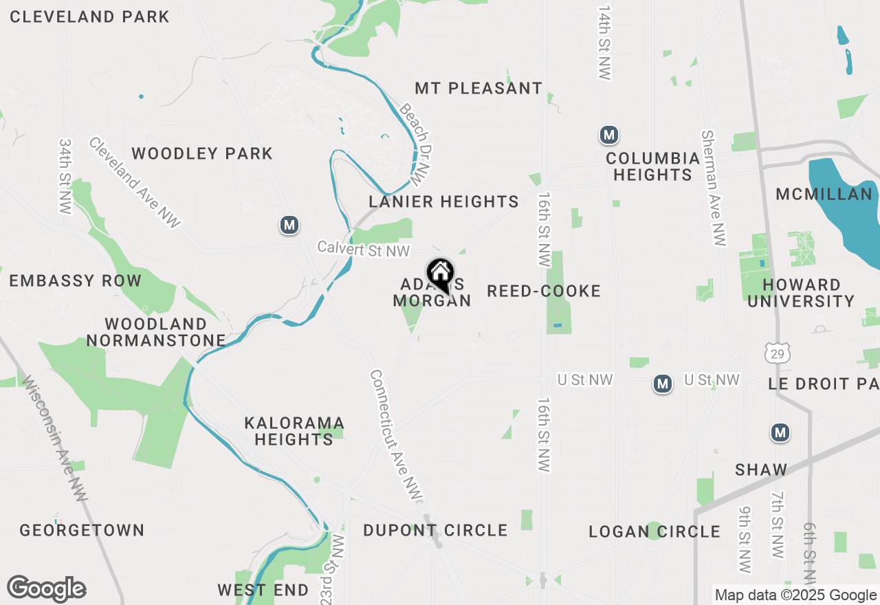 Map of 1823 Belmont Road Nw #D, Washington, DC 20009