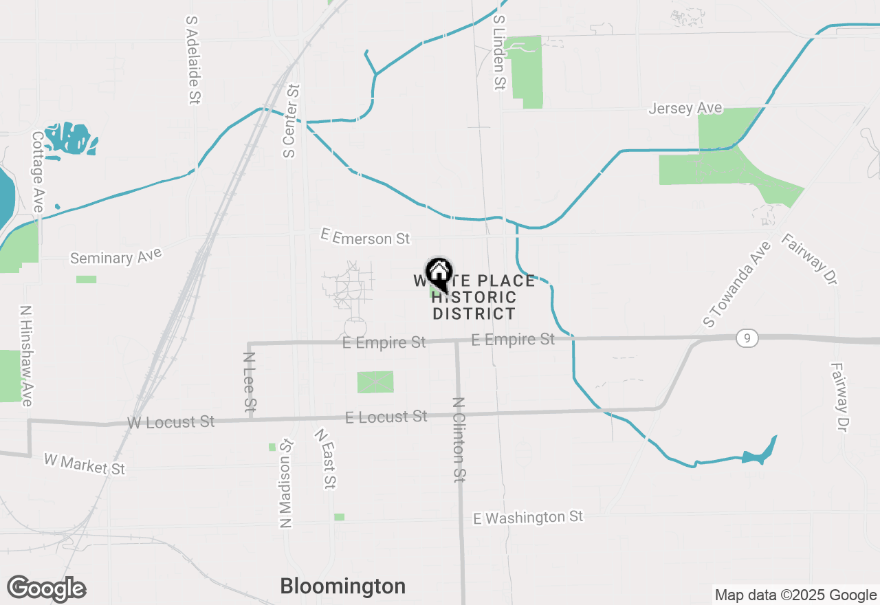 Map of 605 University Avenue, Bloomington, IL 61701
