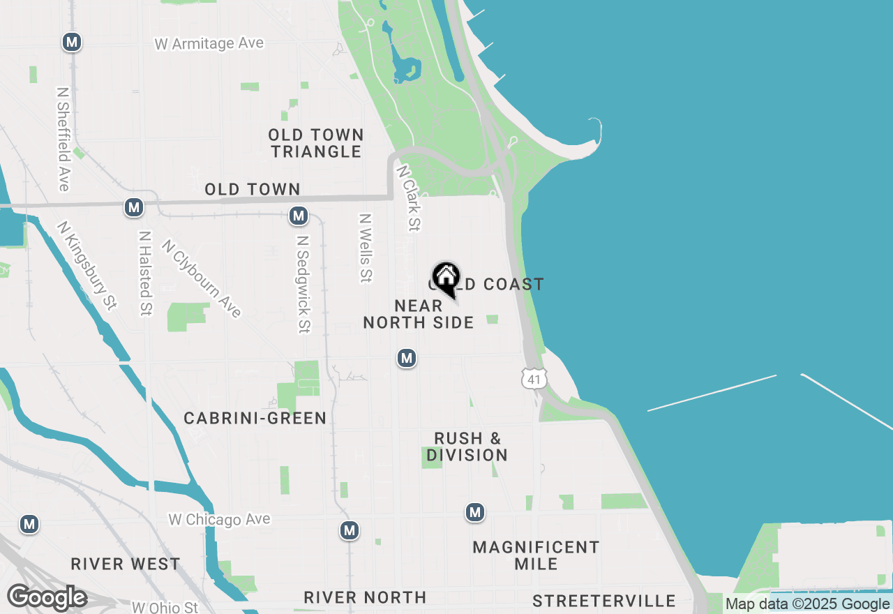 Map of 1301 N Dearborn Street #1201-2, Chicago, IL 60610