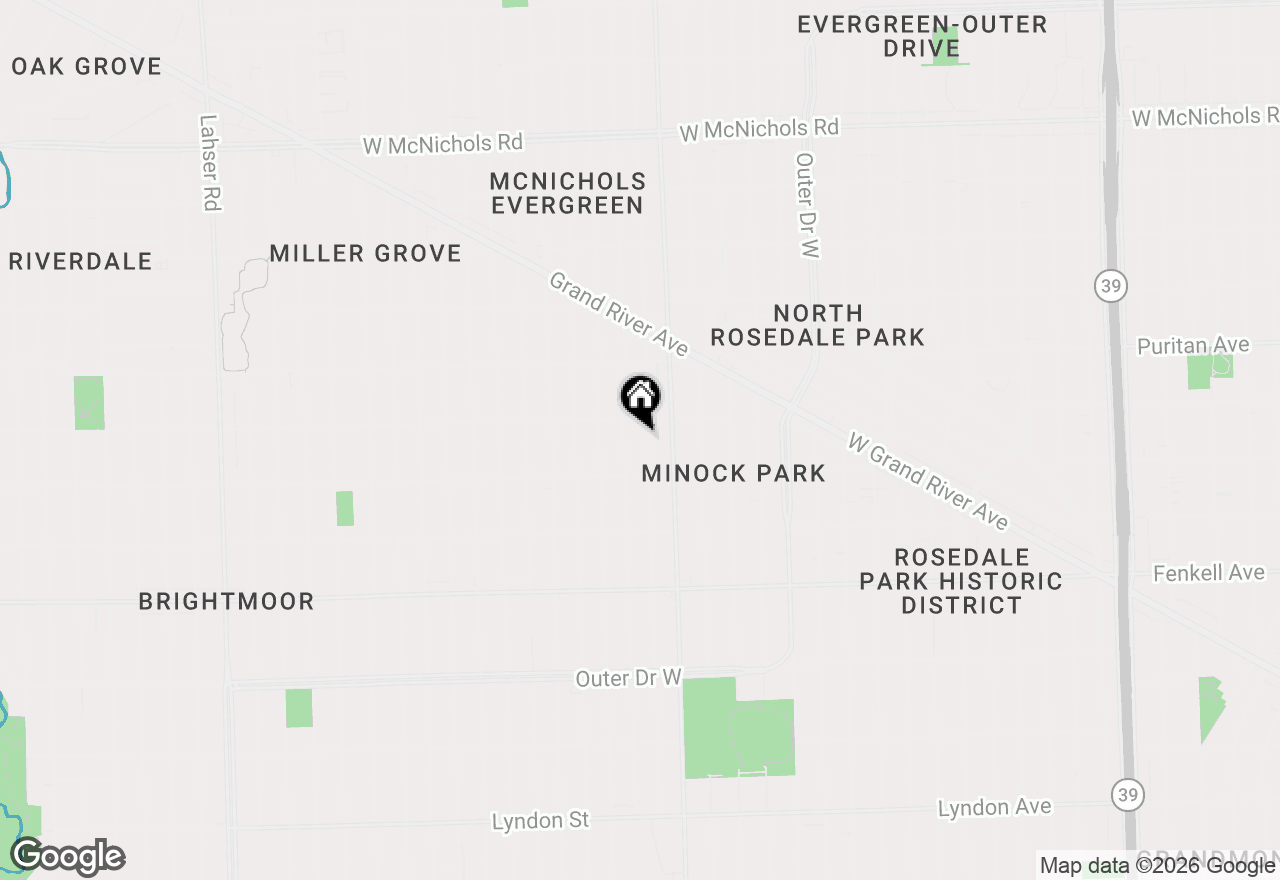 Map of 15751 Vaughan Street, Detroit, MI 48223