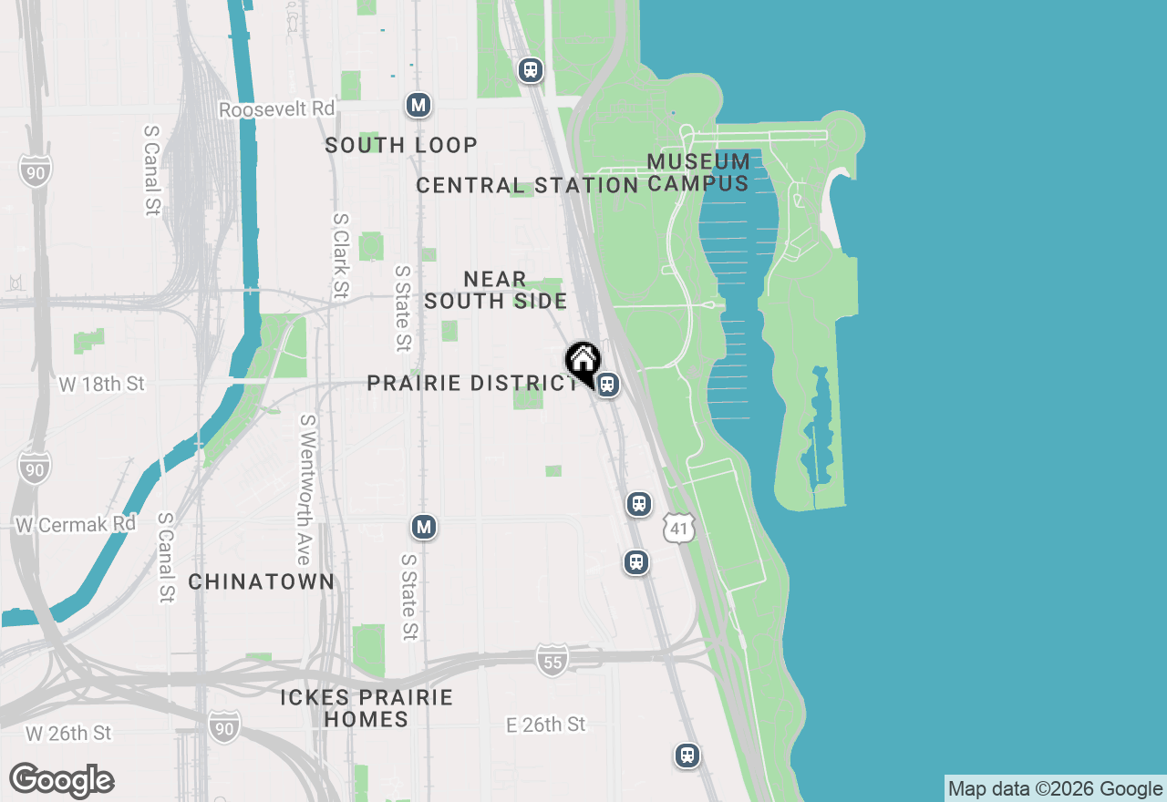 Map of 1841 S Calumet Street #1809, Chicago, IL 60616