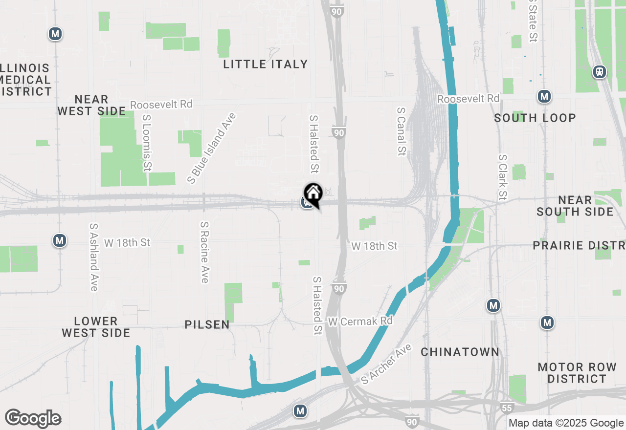 Map of 1610 S Halsted Street #504, Chicago, IL 60608