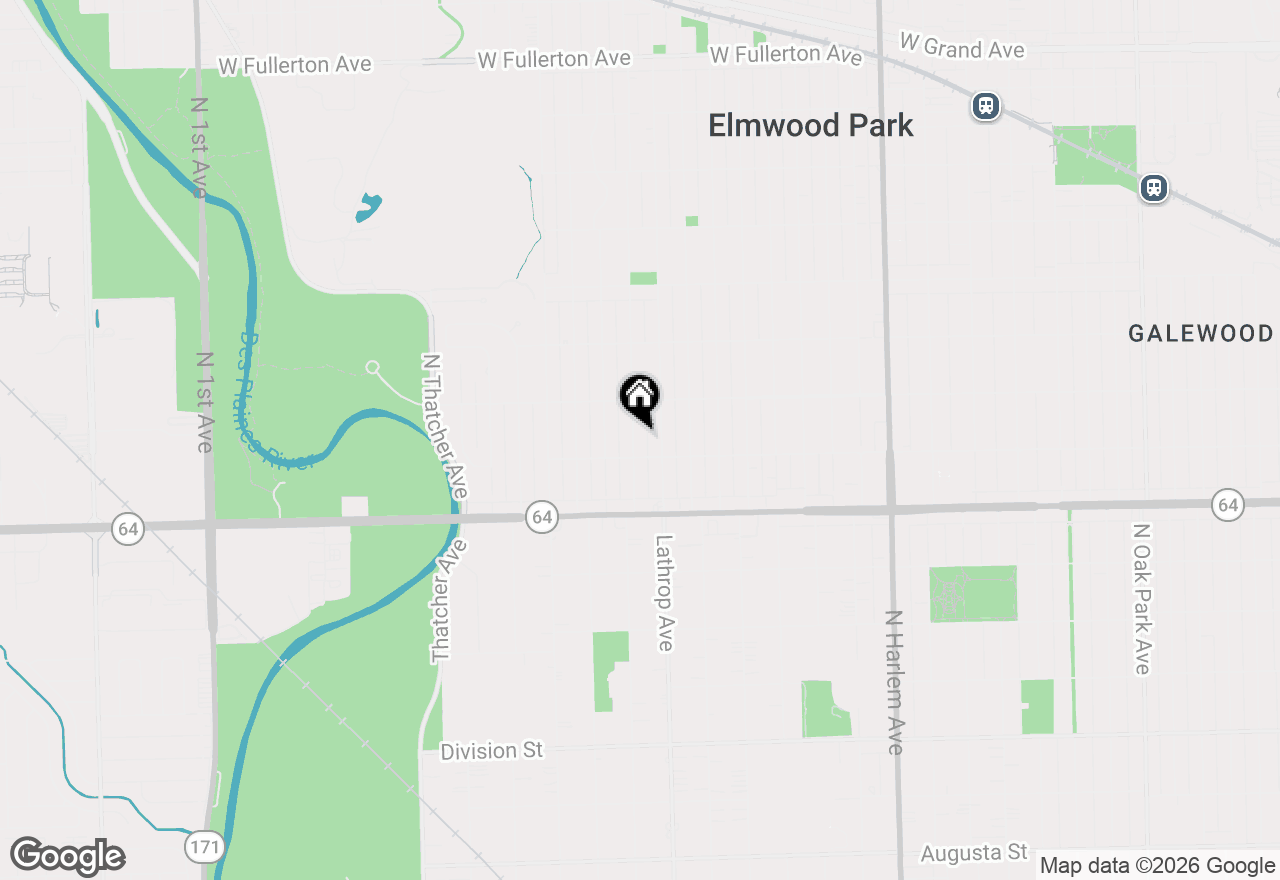 Map of 1713 N 76th Court, Elmwood Park, IL 60707