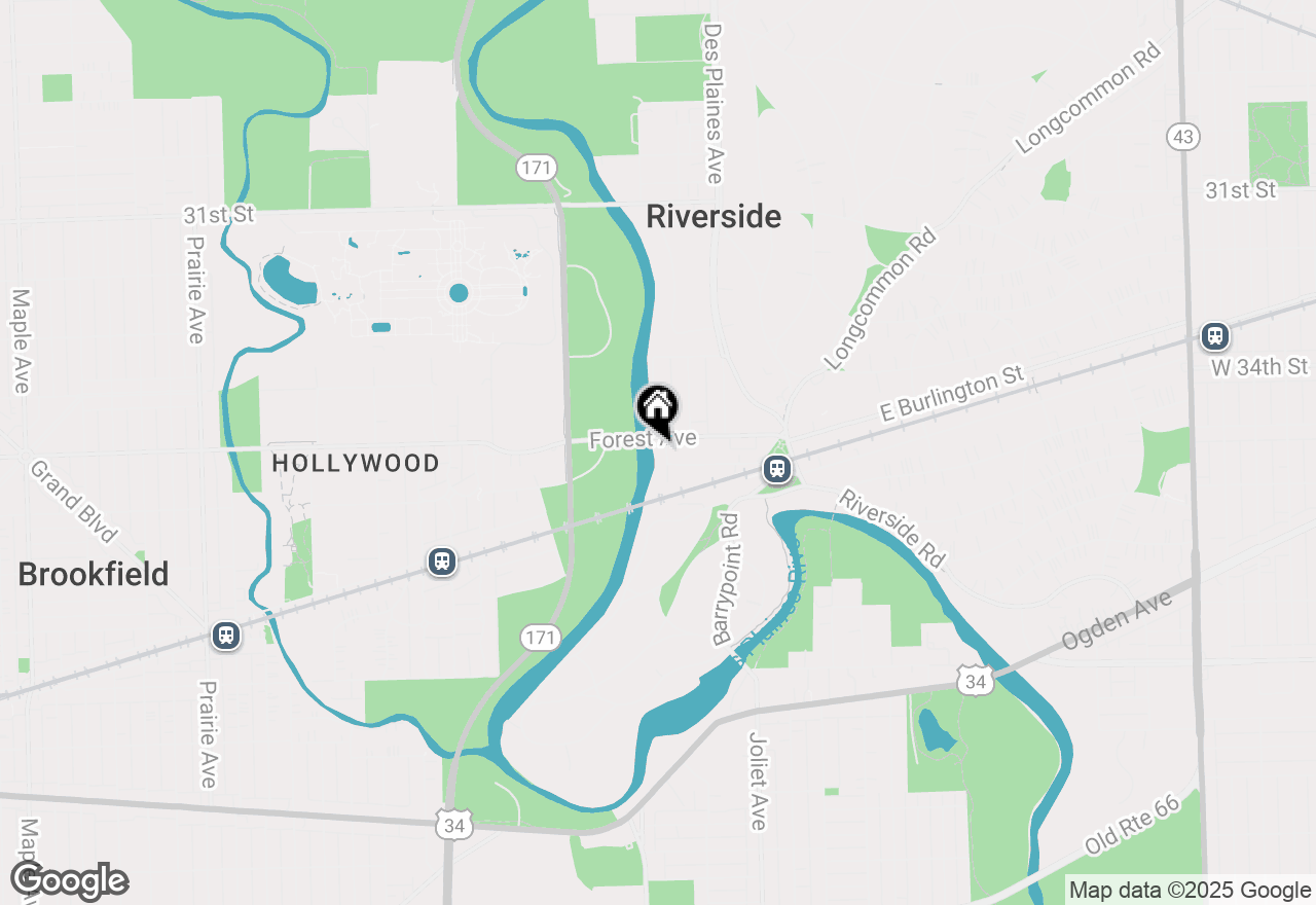 Map of 38 West Avenue, Riverside, IL 60546