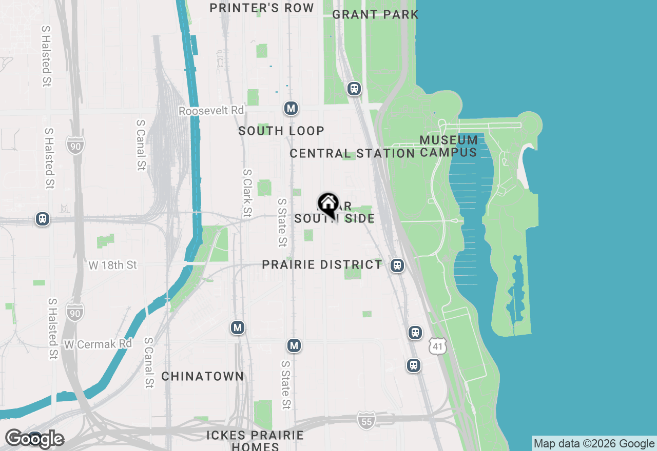 Map of 1601 S Michigan Avenue #107, Chicago, IL 60616