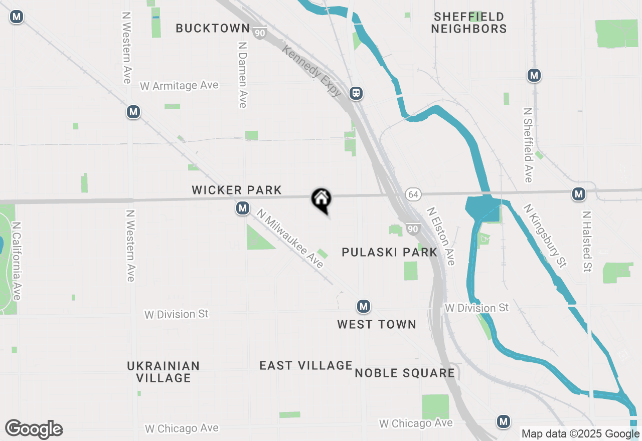 Map of 1735 W Lemoyne #1, Chicago, IL 60622