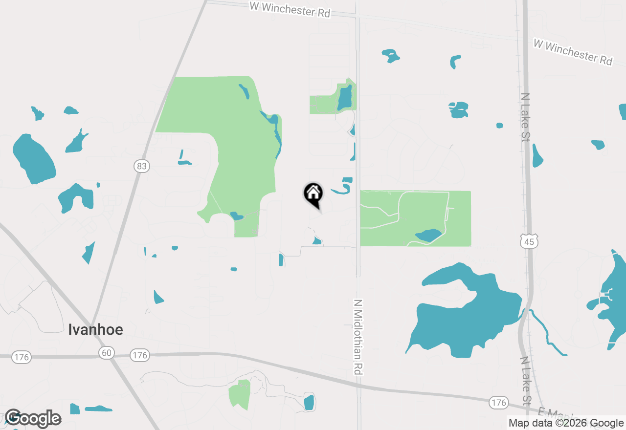 Map of 1329 Turnberry Lane, Mundelein, IL 60060