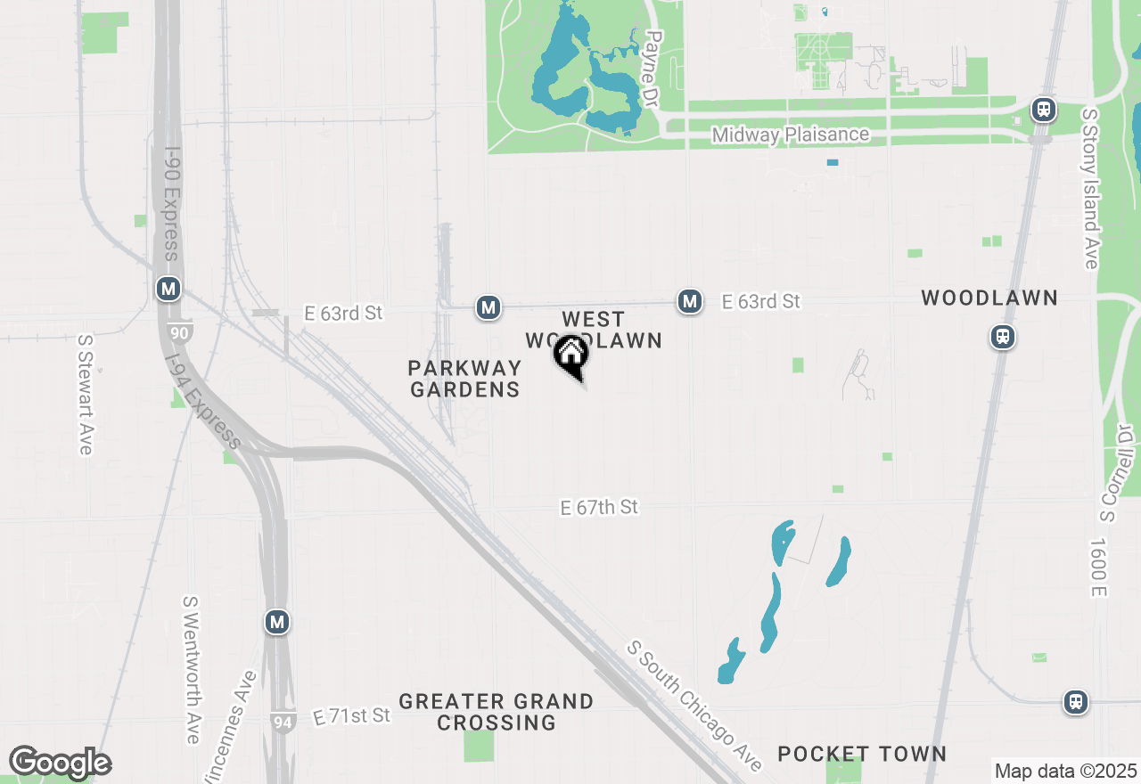 Map of 6445 S Rhodes Avenue #1, Chicago, IL 60637