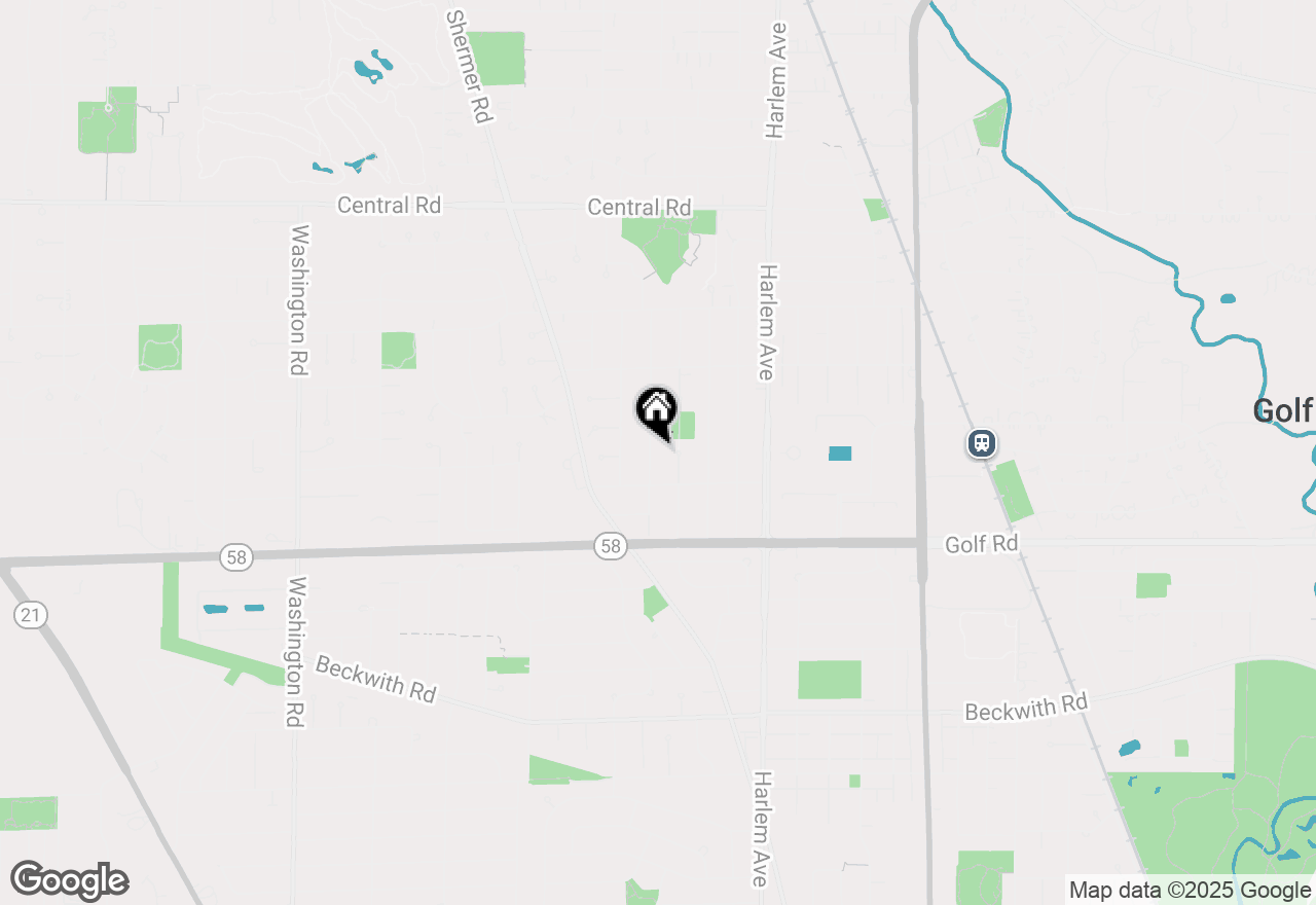 Map of 127 Elm Street, Glenview, IL 60025