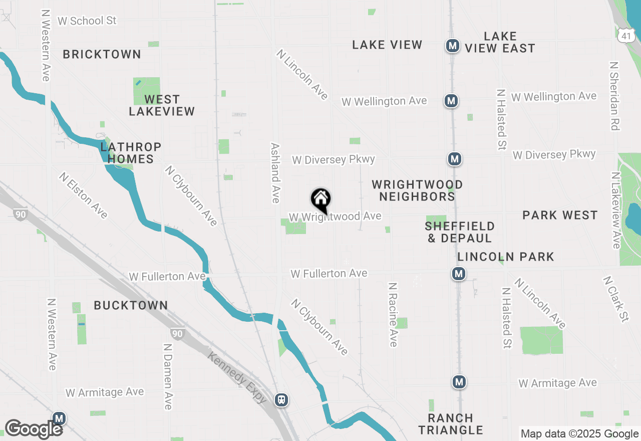 Map of 1427 W Wrightwood Avenue #2, Chicago, IL 60614