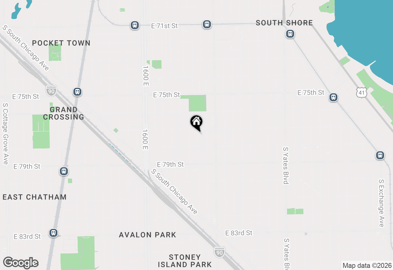 Map of 7718 S Bennett Avenue, Chicago, IL 60649