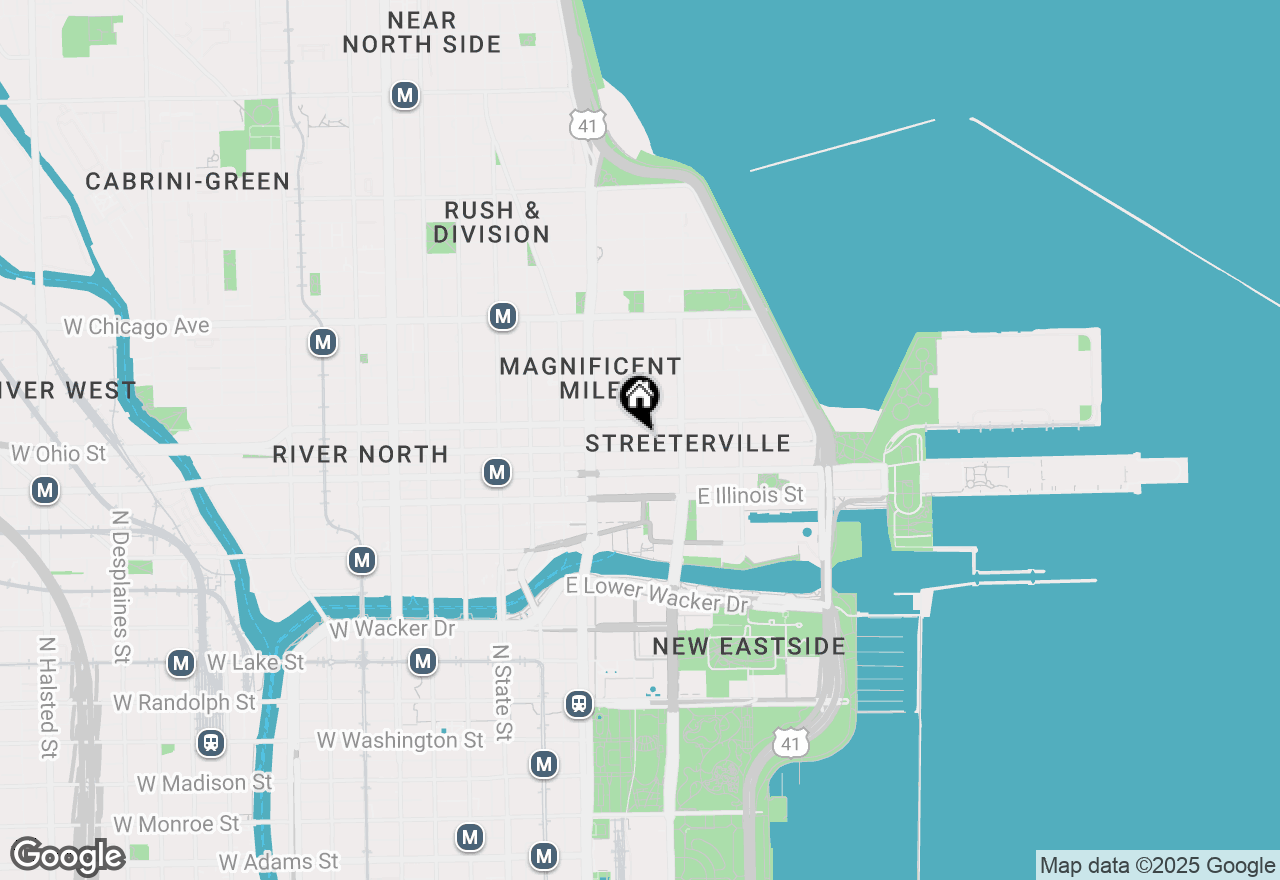 Map of 212 E Ohio Street, Chicago, IL 60611