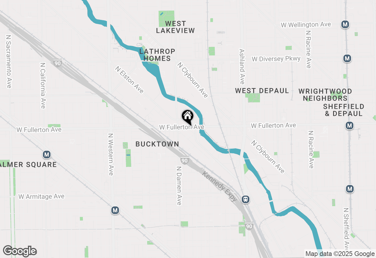 Map of 1913 W Fullerton Avenue, Chicago, IL 60614