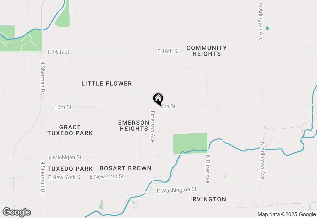 Map of 932 - 934 N Leland Avenue, Indianapolis, IN 46219