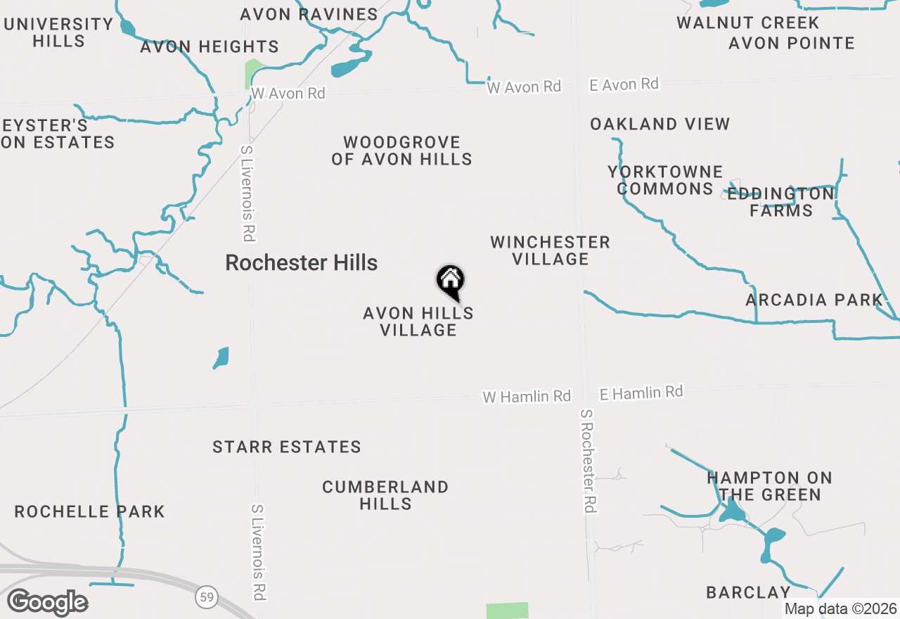 Map of 1669 Treeside Drive, Rochester Hills, MI 48307