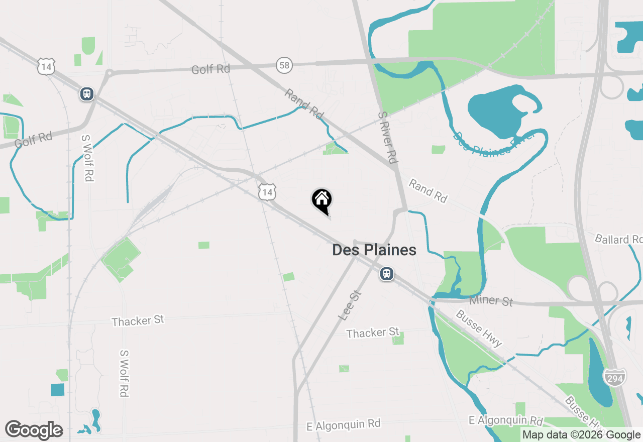 Map of 1288 Perry Street #02, Des Plaines, IL 60016
