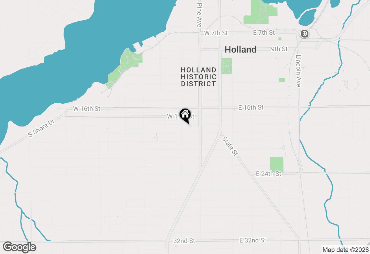 Map of 156 W 18th Street, Holland, MI 49423