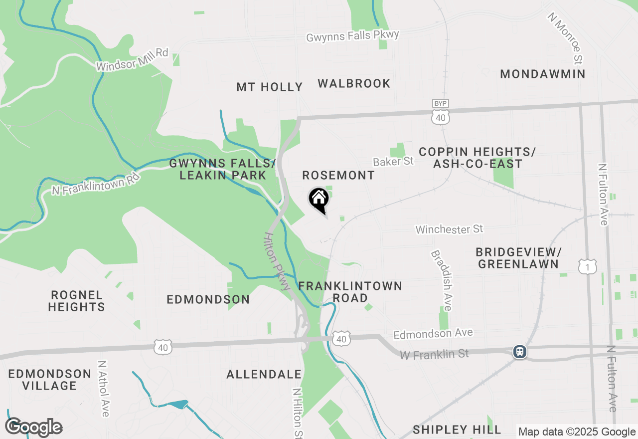 Map of 3208 Normount Avenue, Baltimore, MD 21216