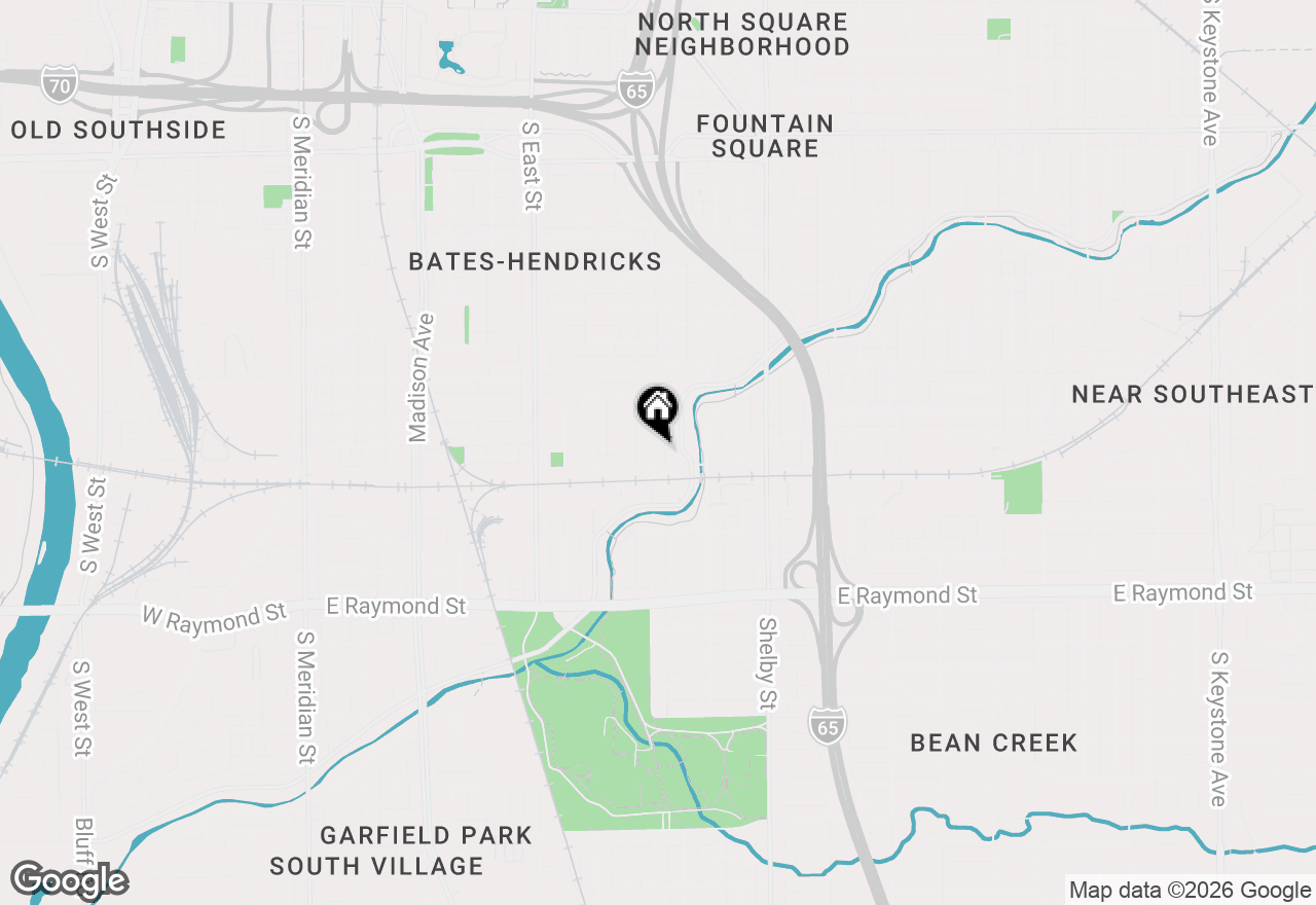 Map of 1867 New Street, Indianapolis, IN 46203
