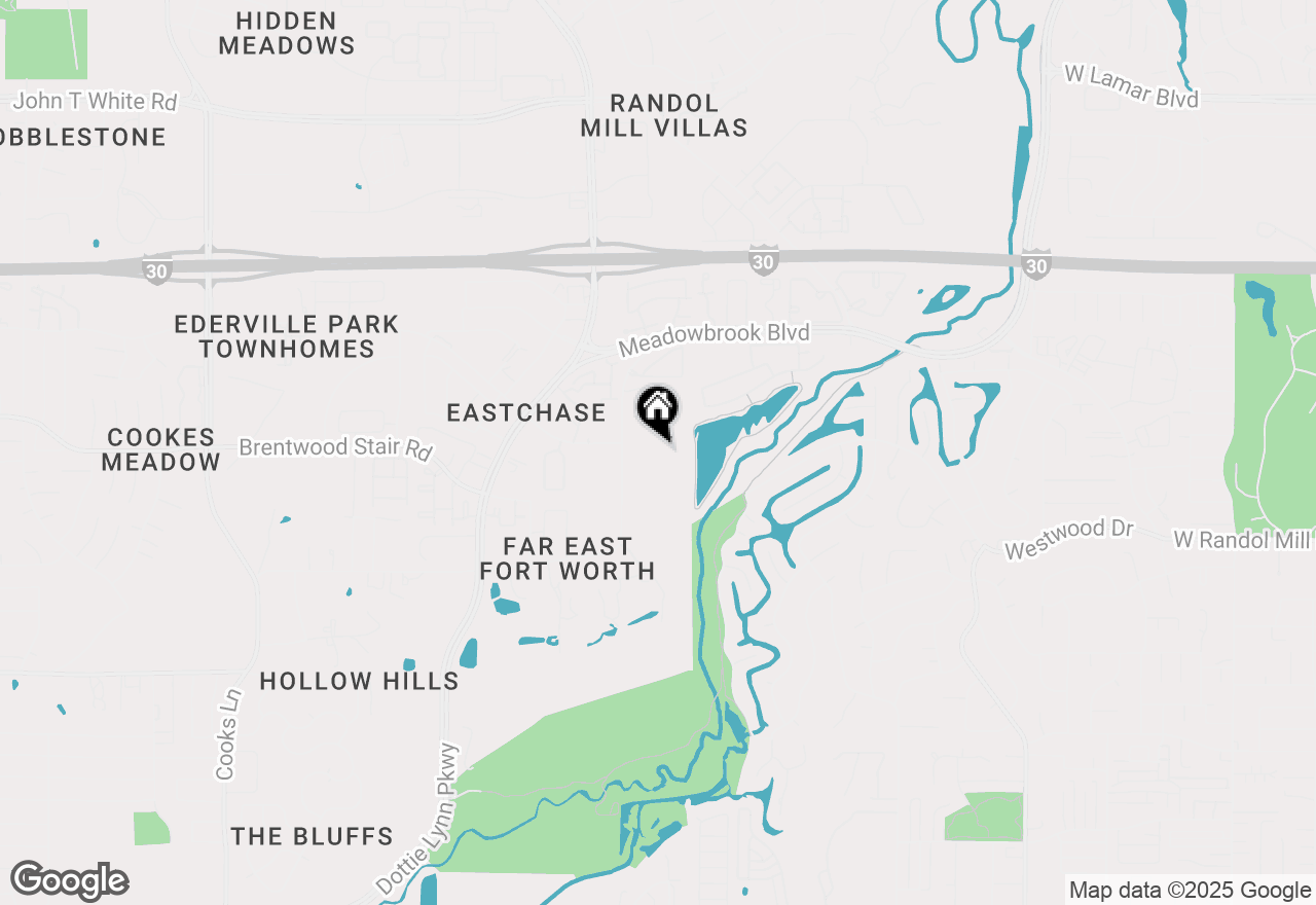Map of 8542 Meadowbrook Drive, Fort Worth, TX 76120