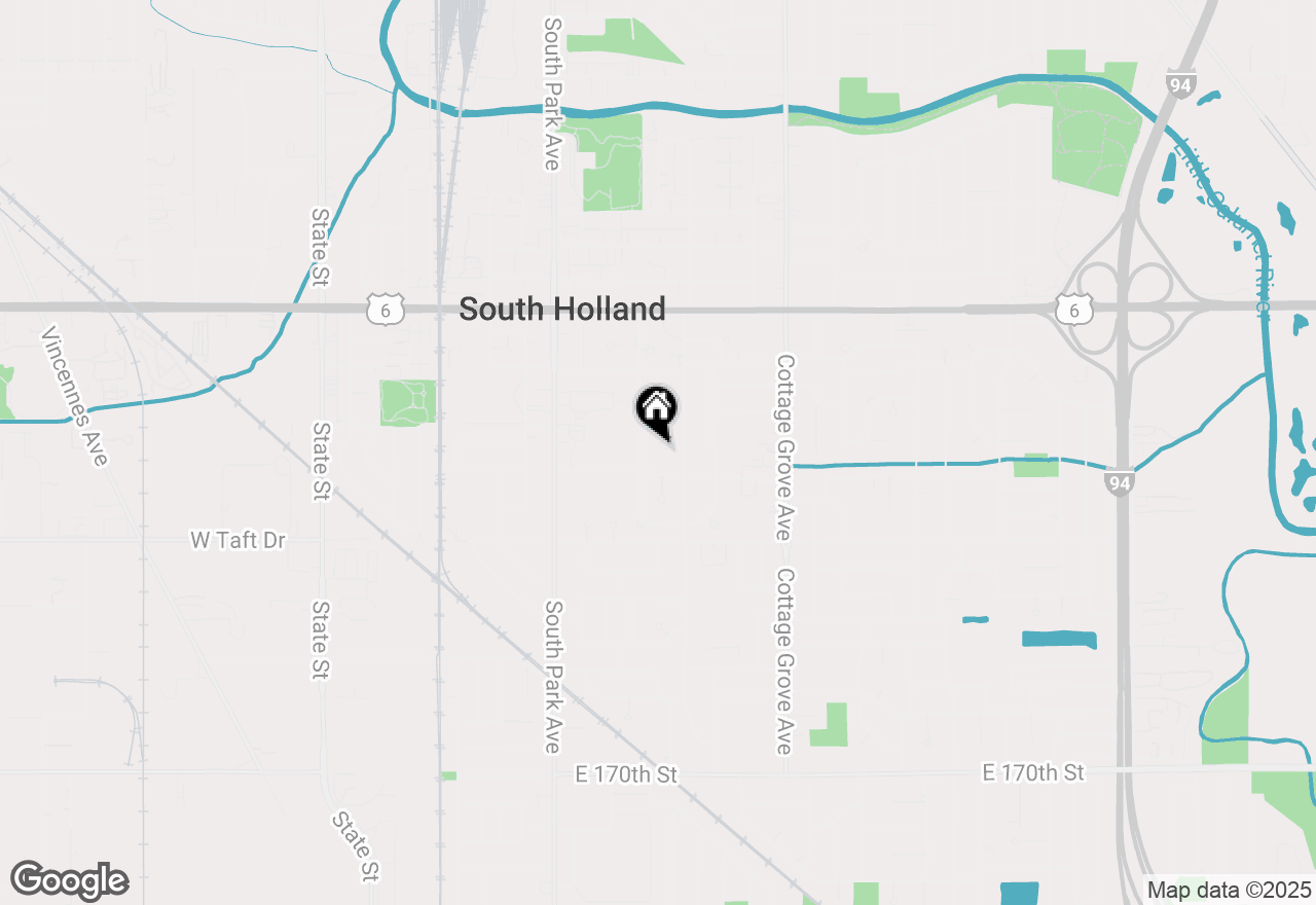 Map of 505 Betty Lane, South Holland, IL 60473