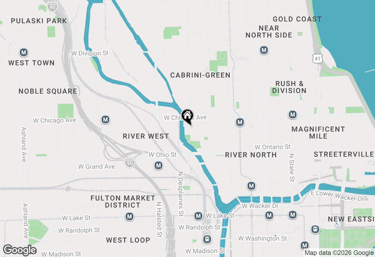 Map of 720 N Larrabee Street #1601, Chicago, IL 60654