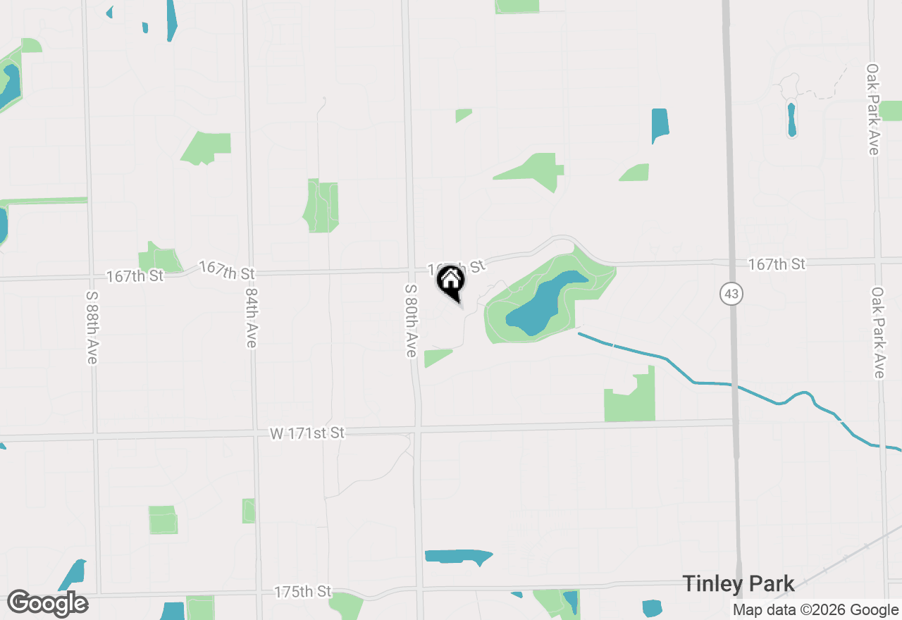 Map of 16743 Paxton Avenue #3N, Tinley Park, IL 60477