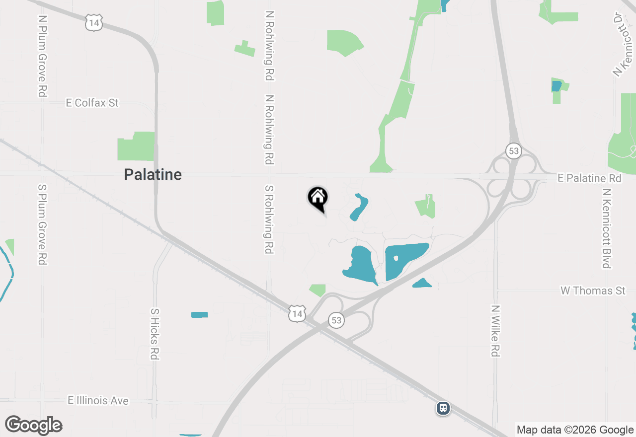 Map of 946 E Krista Court, Palatine, IL 60074
