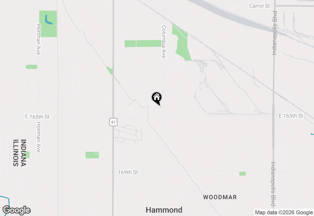 Map of 1127 164th Place, Hammond, IN 46320