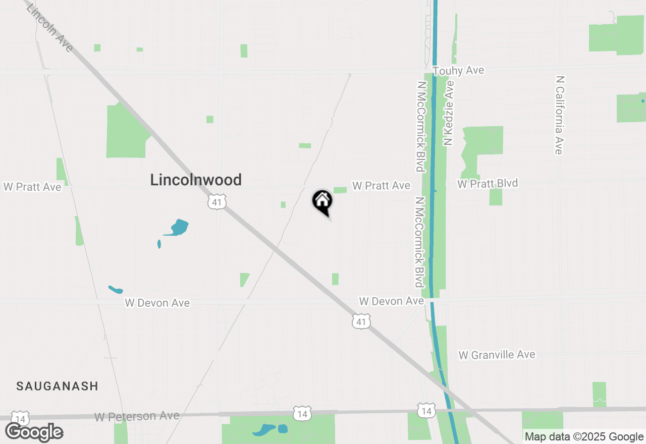 Map of 6647 N Monticello Avenue, Lincolnwood, IL 60712