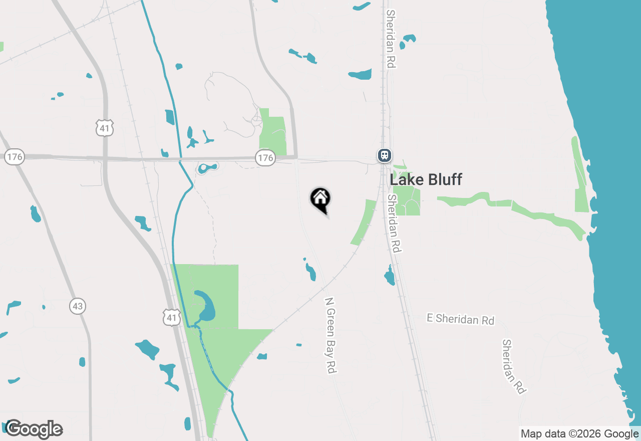 Map of 221 W Sheridan Place, Lake Bluff, IL 60044