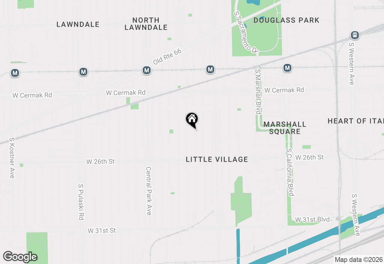 Map of 2419 S Christiana Avenue, Chicago, IL 60623