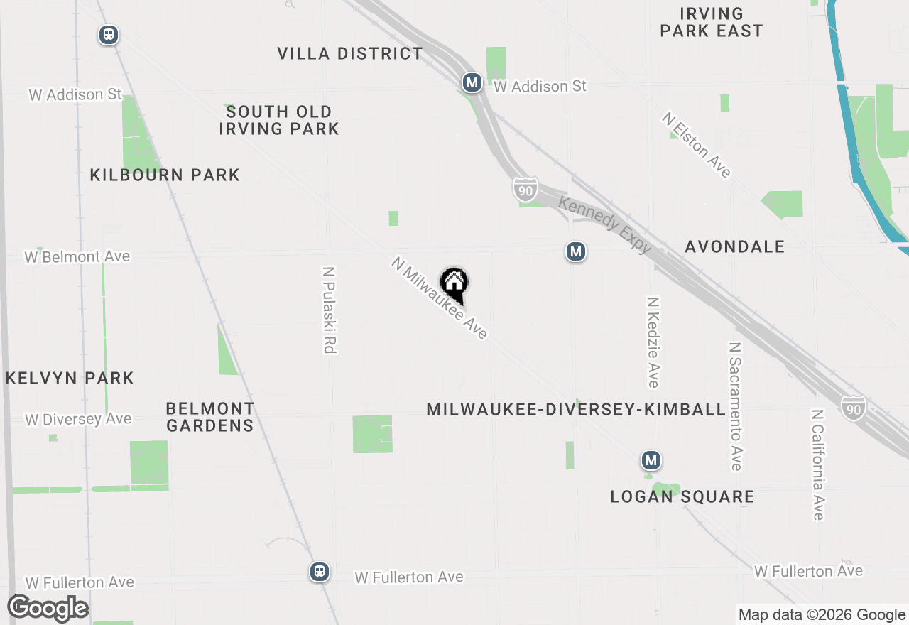 Map of 3040 N Milwaukee Avenue #2R, Chicago, IL 60618