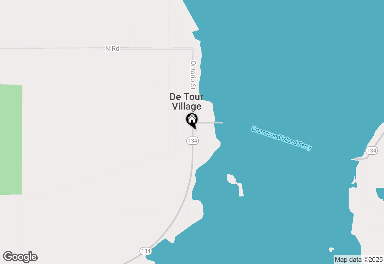 Map of 168 S Ontario Street, De Tour Village, MI 49725