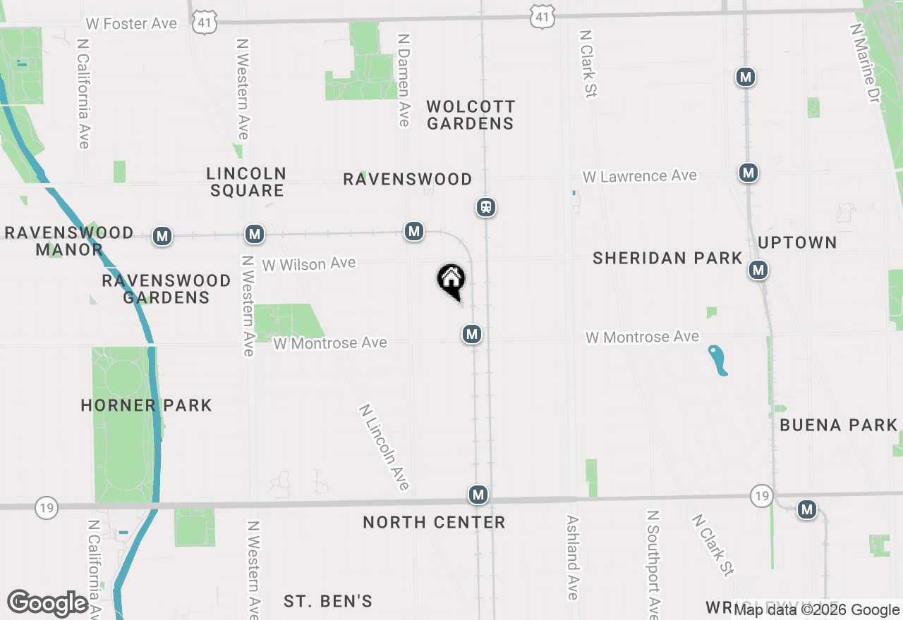 Map of 4446 N Wolcott Avenue #2B, Chicago, IL 60640