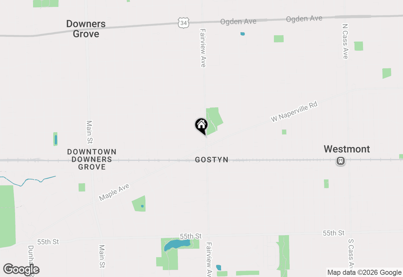 Map of 418 Austin Street, Downers Grove, IL 60515