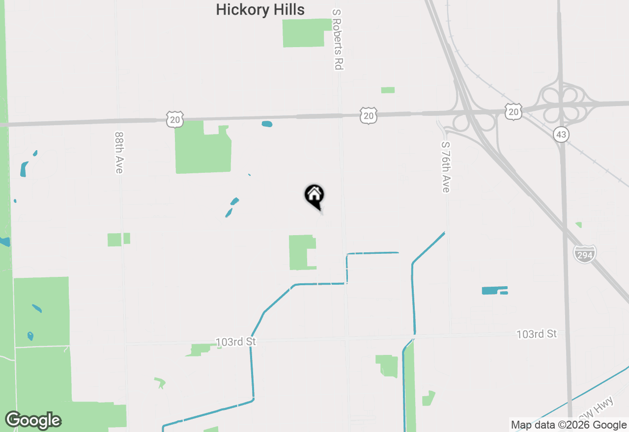 Map of 9838 S 81st Avenue, Palos Hills, IL 60465