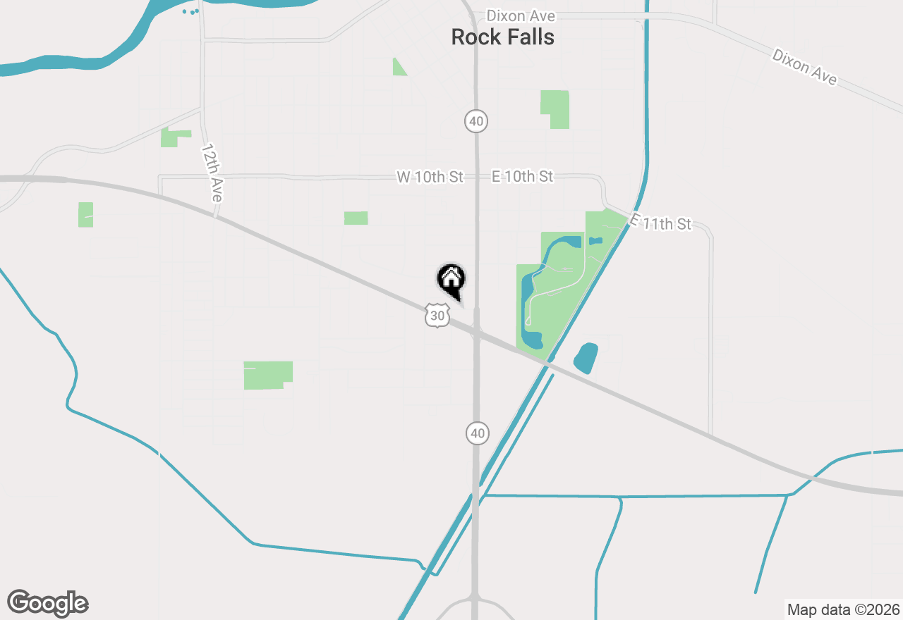Map of 1213 W 16th Street, Rock Falls, IL 61071