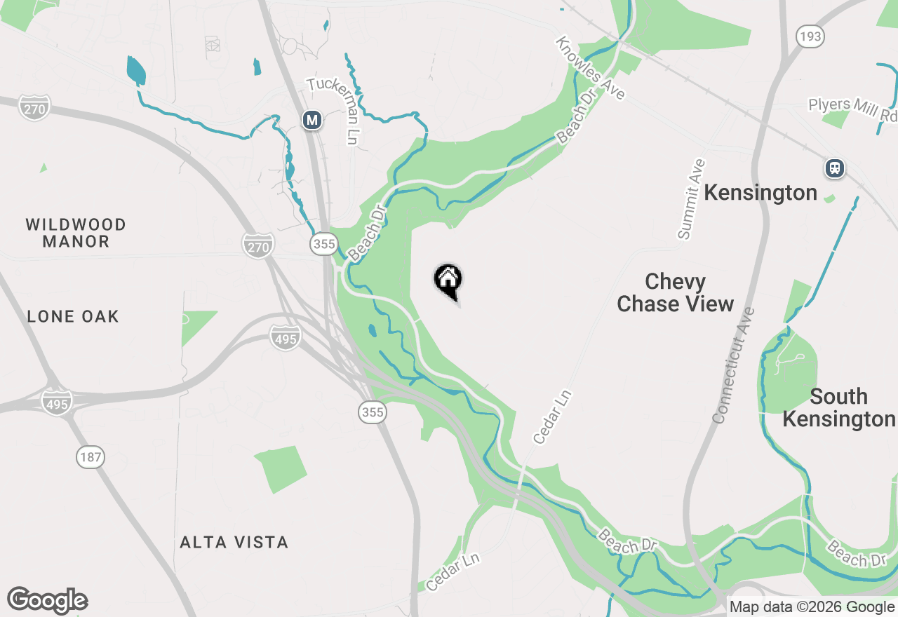 Map of 4717 Edgefield Road, Bethesda, MD 20814