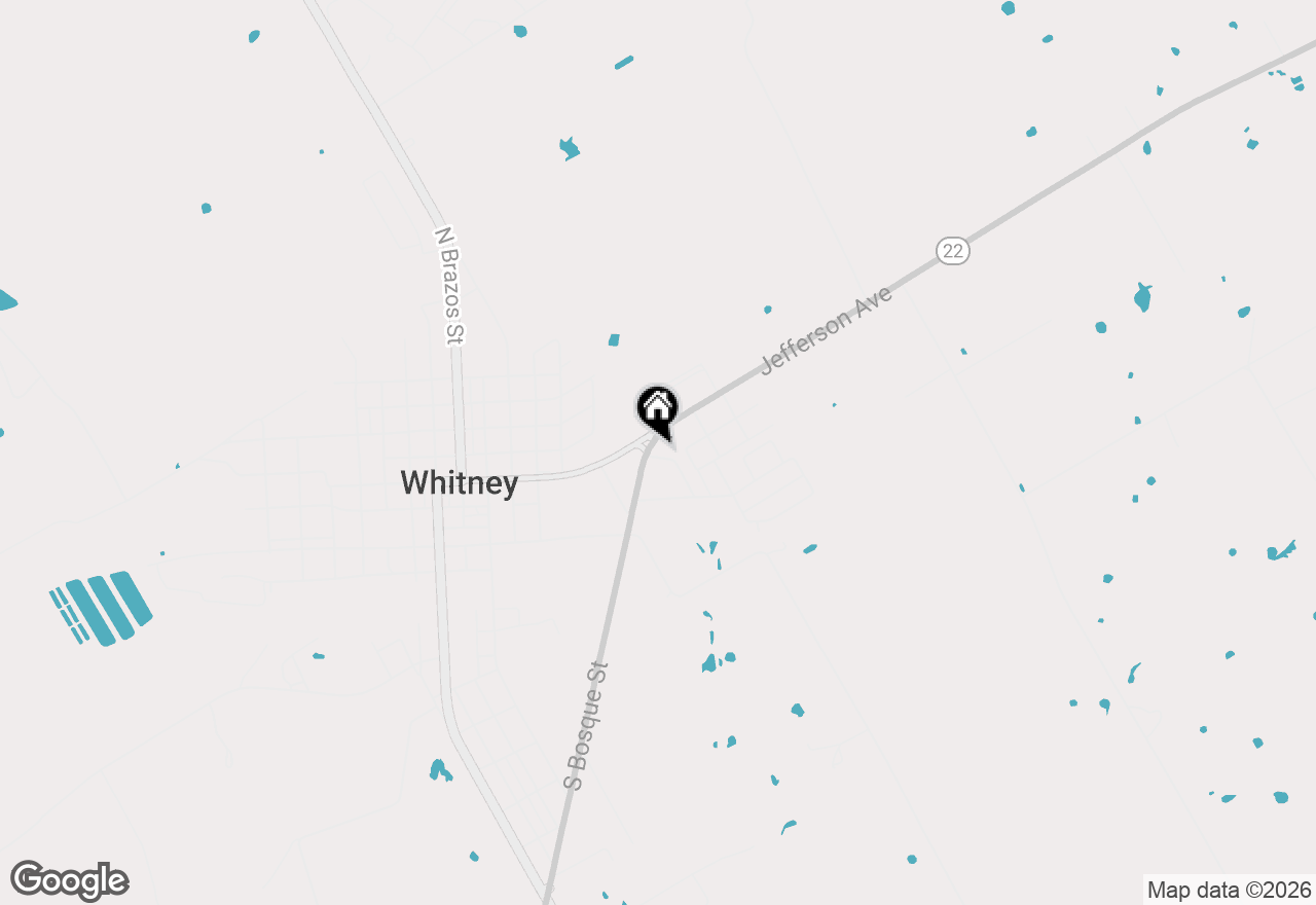 Map of 300 N Bosque Street, Whitney, TX 76692